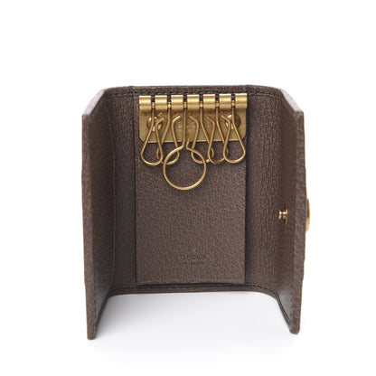 Gucci GG Supreme Monogram Web Ophidia 6 Key Holder Case Beige New Acero 4 of 7