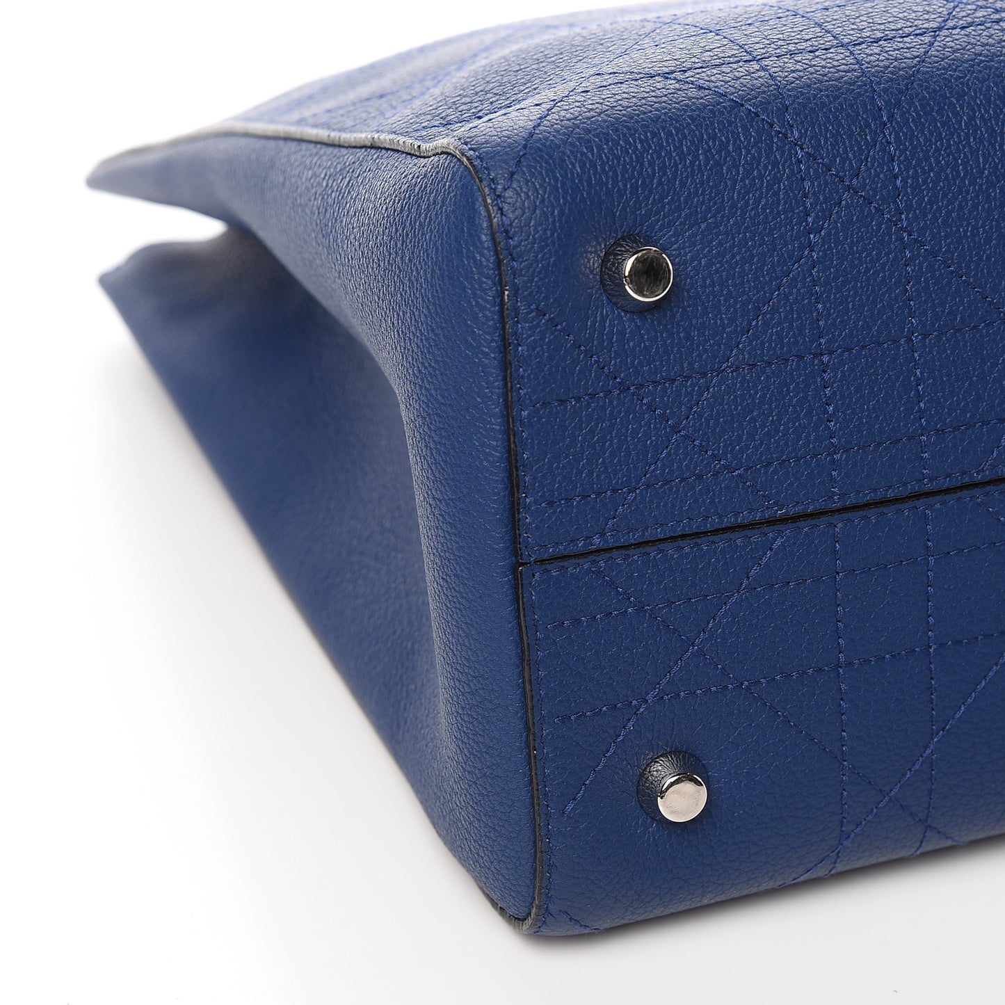 Grained Calfskin Cannage Medium Ultradior Tote Blue