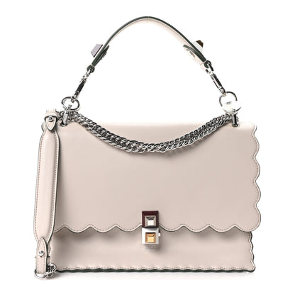Fendi Vitello Liberty Scalloped Studded Kan I Shoulder Bag Grigio Polvere 1 of 10