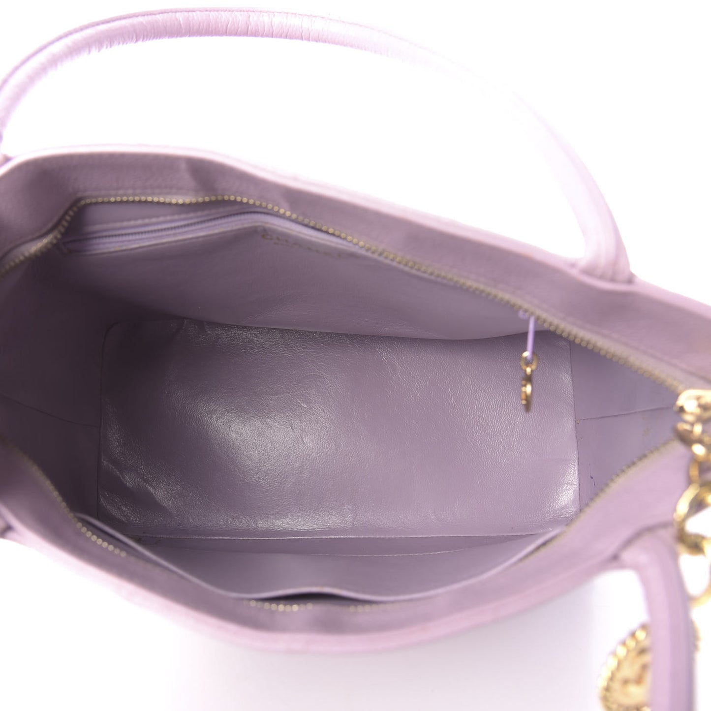 Caviar Quilted Medallion Tote Purple
