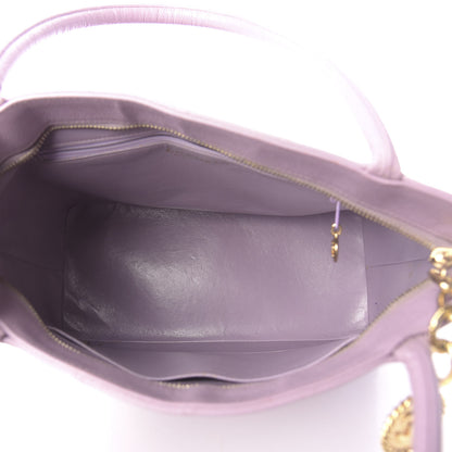 Chanel Caviar Quilted Medallion Tote Purple 5 of 12