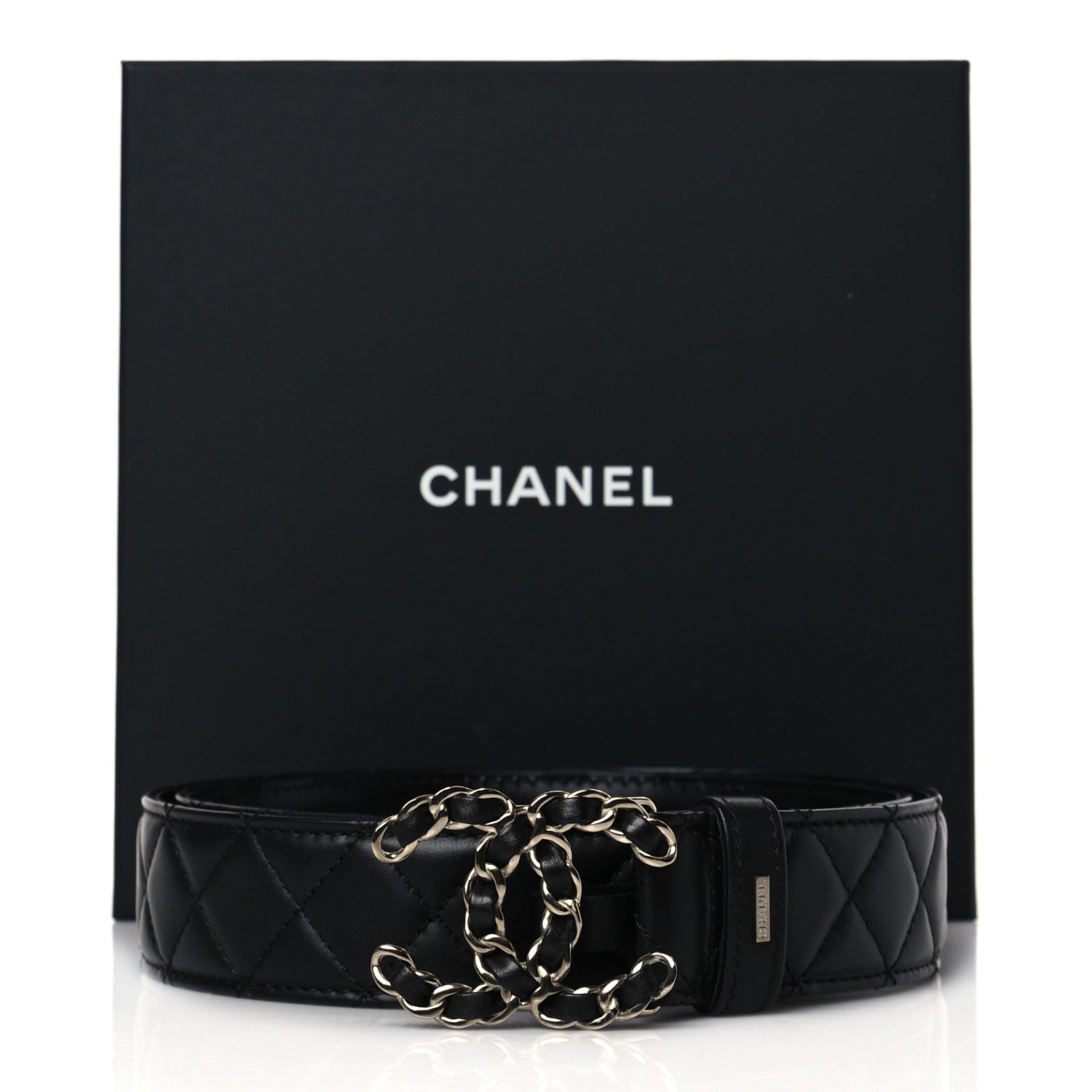 Chanel Lambskin Quilted CC Chain Belt 75 30 Black 9 of 9