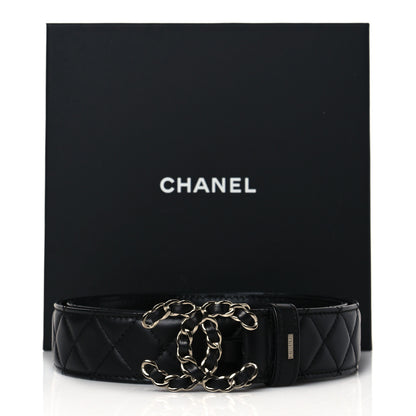 Chanel Lambskin Quilted CC Chain Belt 75 30 Black 9 of 9