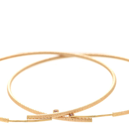 Roberto Coin 18K Yellow Gold Ruby Large Hoop Earrings 3 of 5