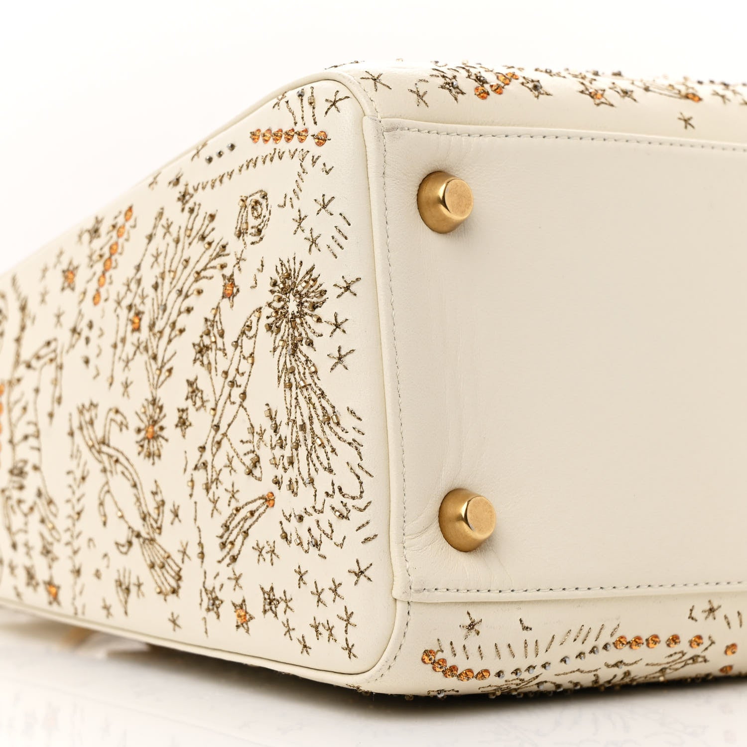 Christian Dior Embroidered Medium Lady Dior White Multicolor 9 of 13