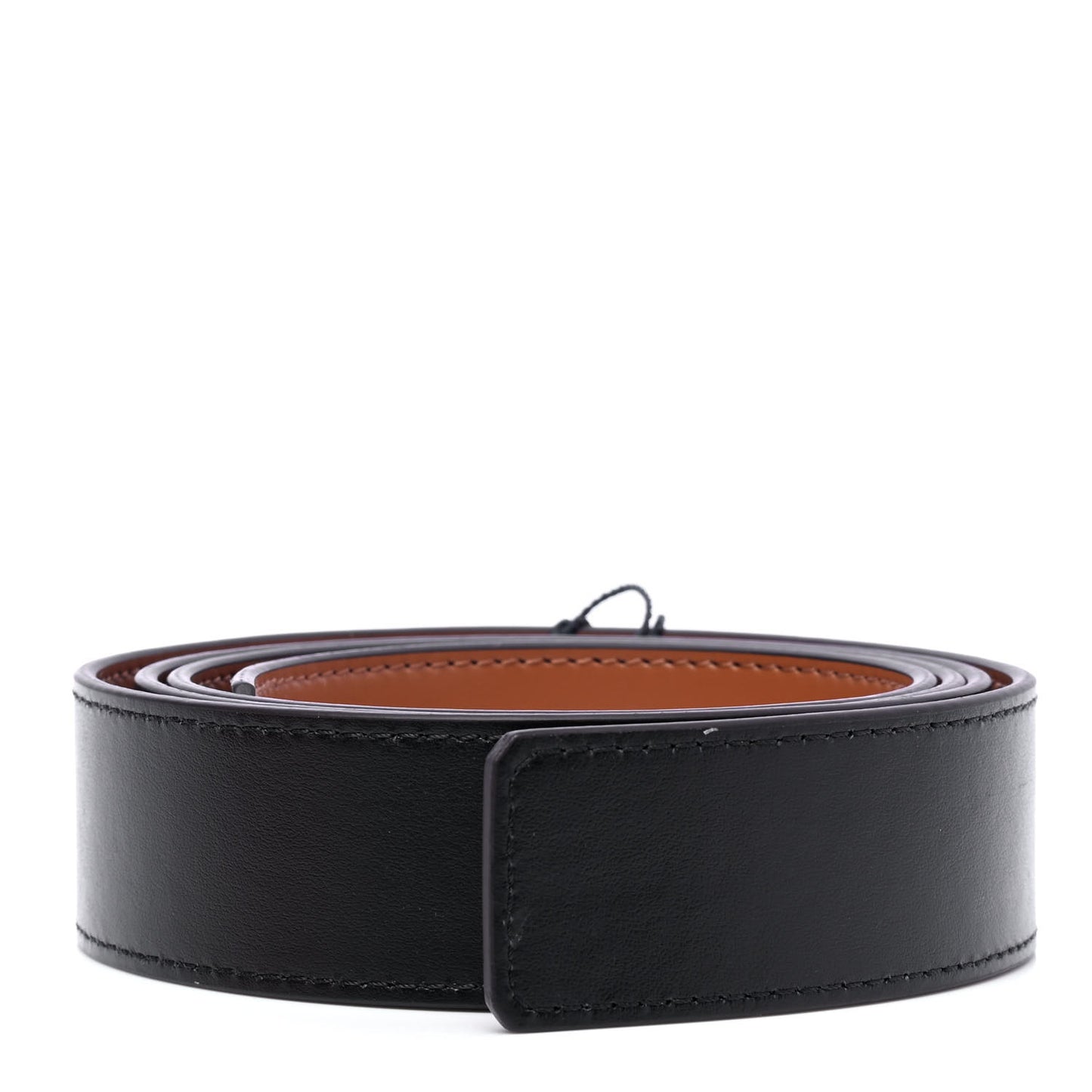 Calfskin Taurillon Reversible Belt Strap 110 44 Black Cognac