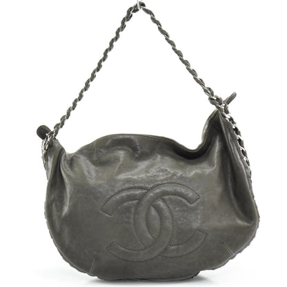 Chanel Leather Modern Chain Hobo Brown 1 of 10
