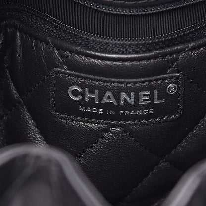 Chanel Calfskin Stitched Medium Urban Luxury Drawstring Backpack Black 6 of 10