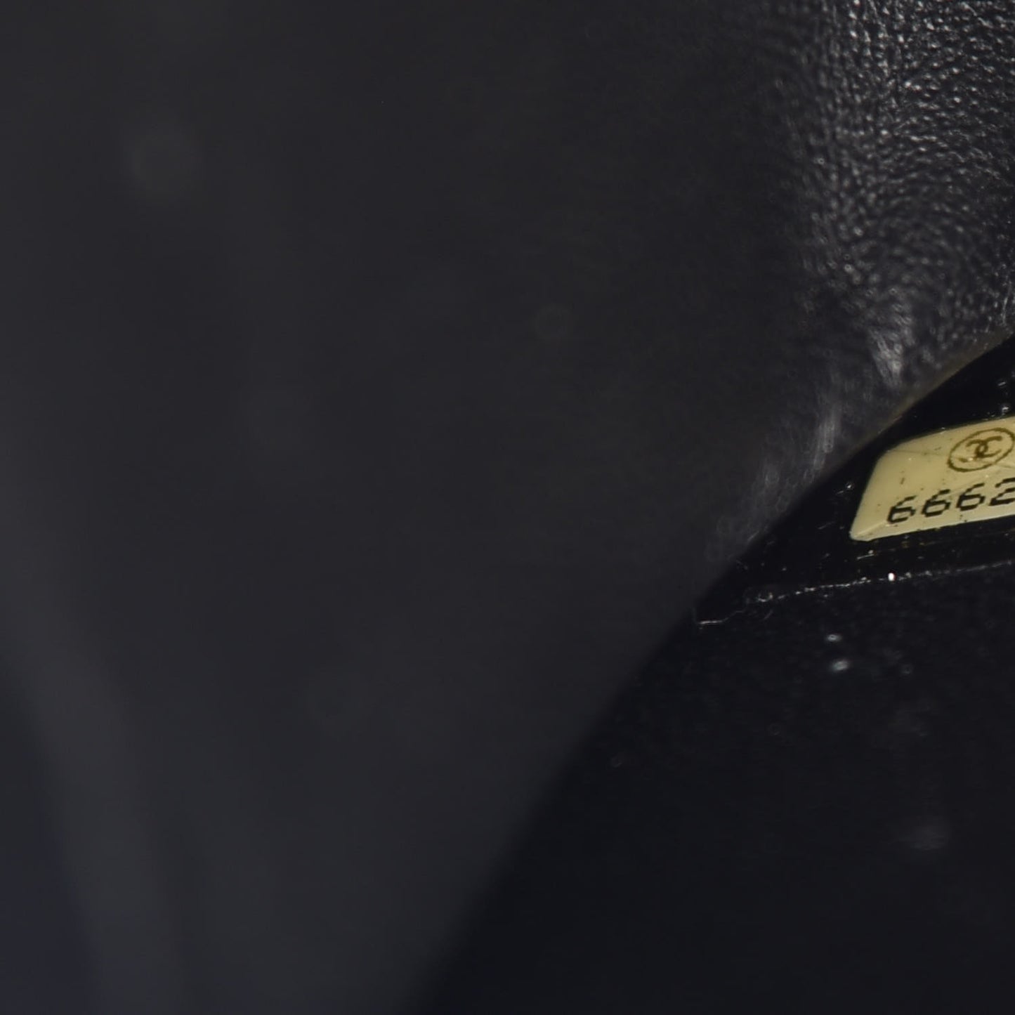 Lambskin Patent Chocolate Bar Flap Black White