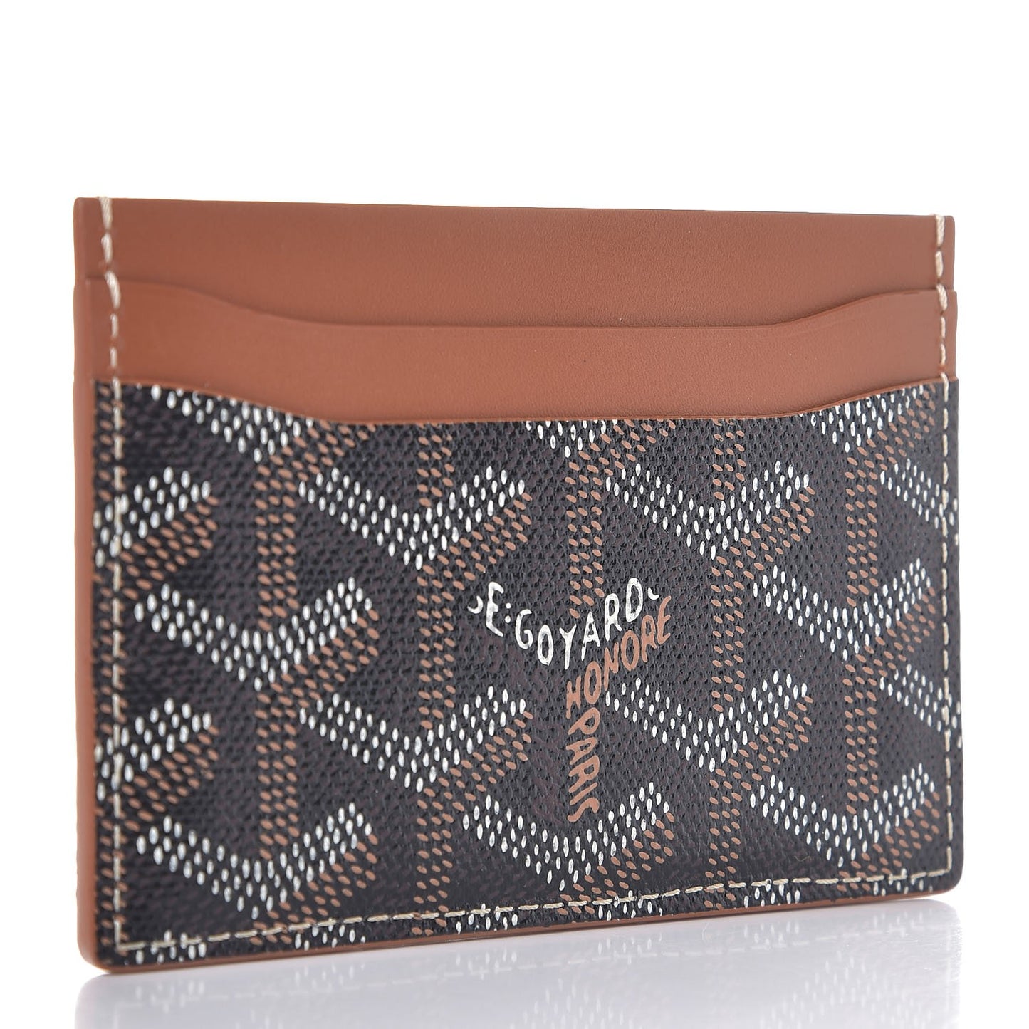 Goyardine Saint Sulpice Card Holder Black Gold