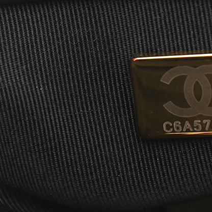 Chanel Shearling Striped Medium Chanel 19 Flap Blue Black 5 of 10