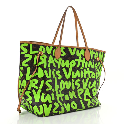 Louis Vuitton Monogram Graffiti Neverfull GM Green 3 of 10