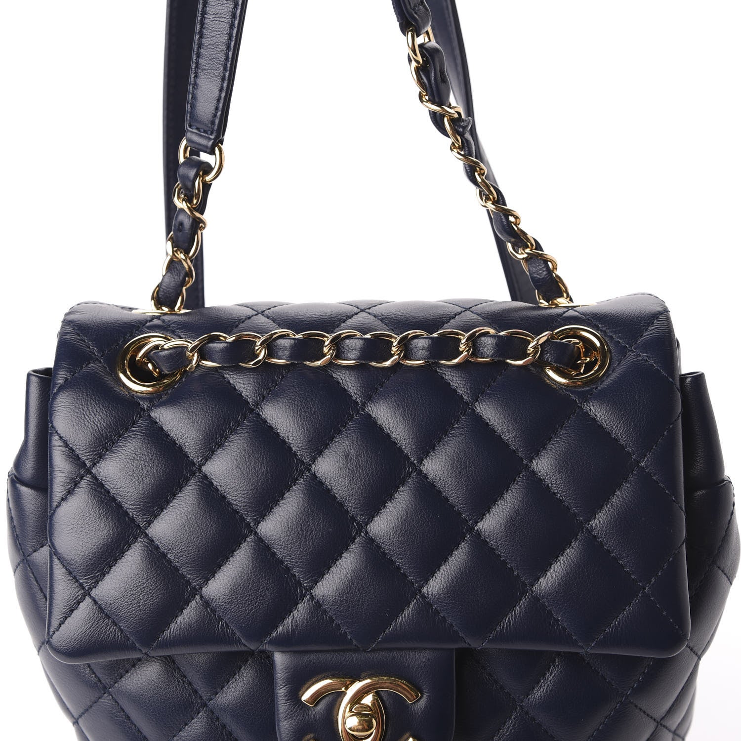 Chanel Calfskin Quilted Small Urban Spirit Backpack Navy 10 of 11