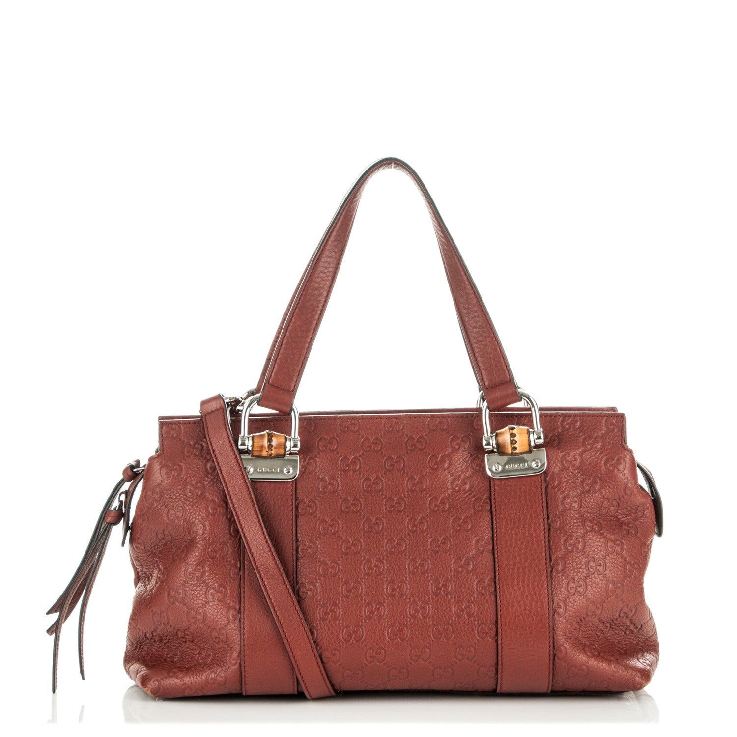 Gucci Guccissima Medium Bamboo Bar Tote 1 of 11