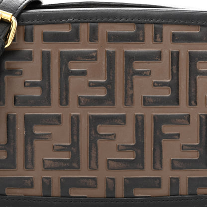Fendi Vitello Century Bi-Color FF 1974 Embossed Mini Camera Case Maya Black 8 of 12