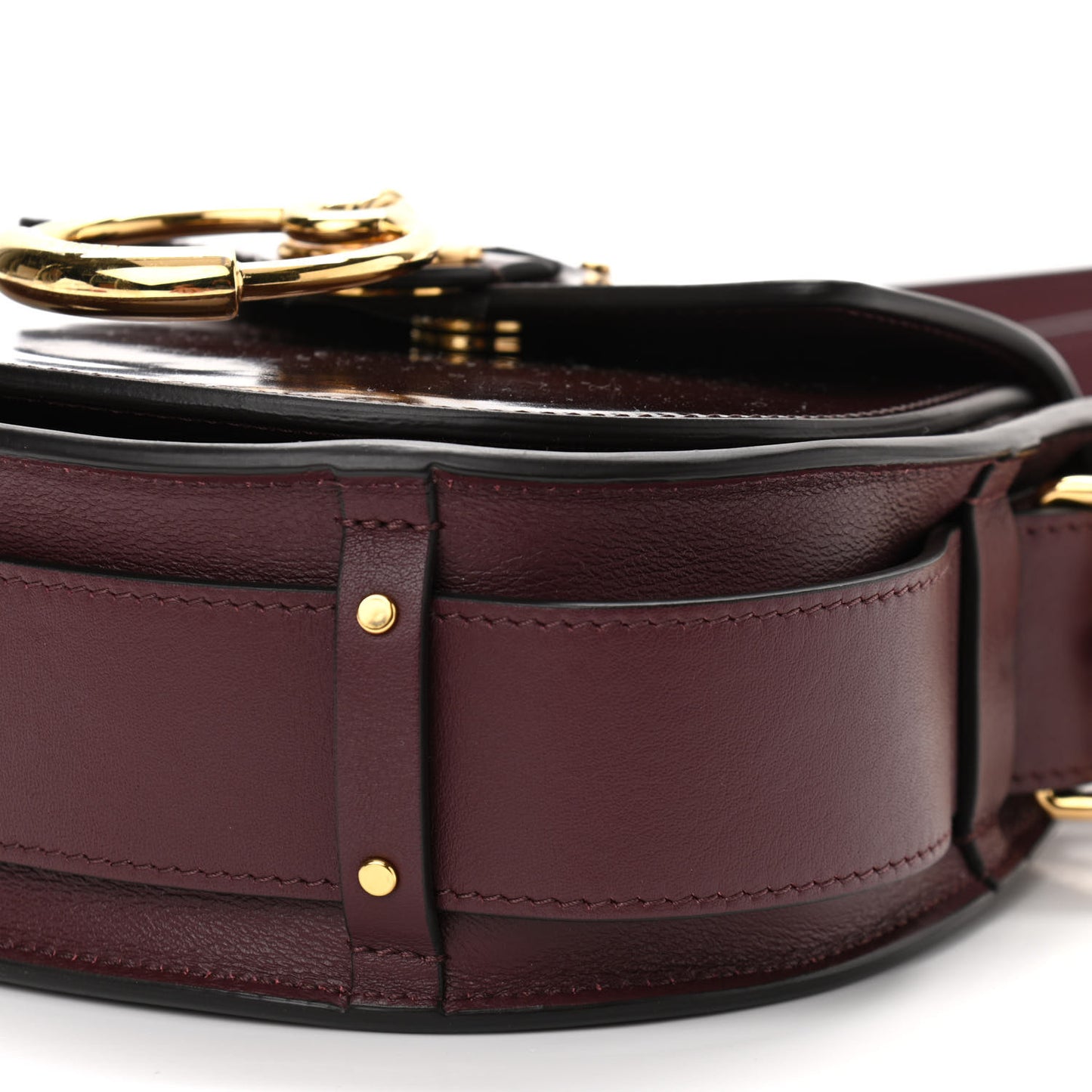 Spazzolato Sfumato Lambskin Calfskin Small Tess Bag Burnt Brown