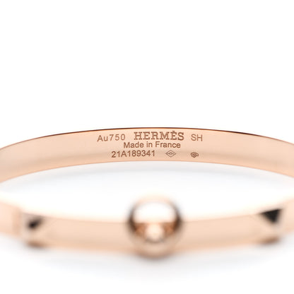 Hermes 18K Rose Gold PM Collier De Chien Bracelet SH 4 of 5