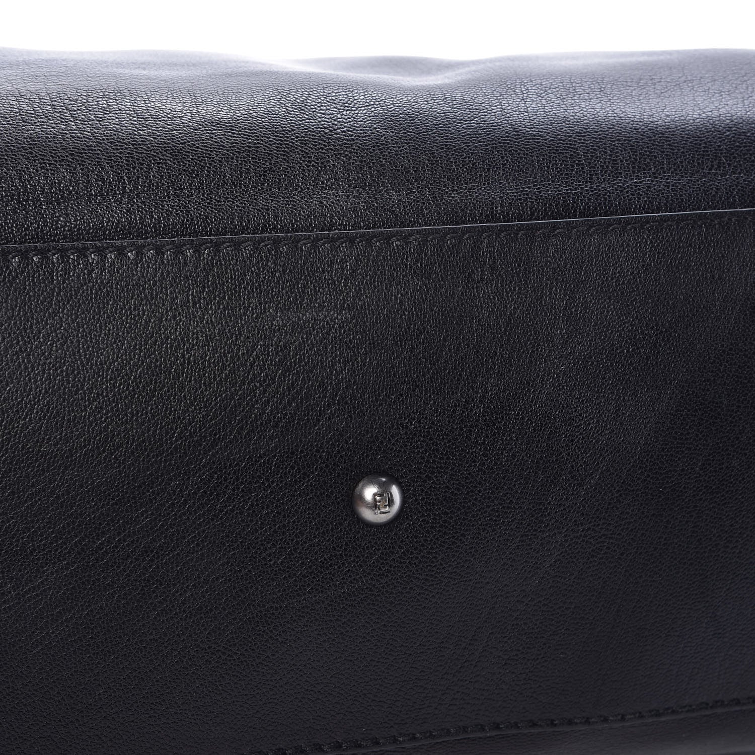 Fendi Goatskin Large Peekaboo Iconic Satchel Black Lampone 23 of 25