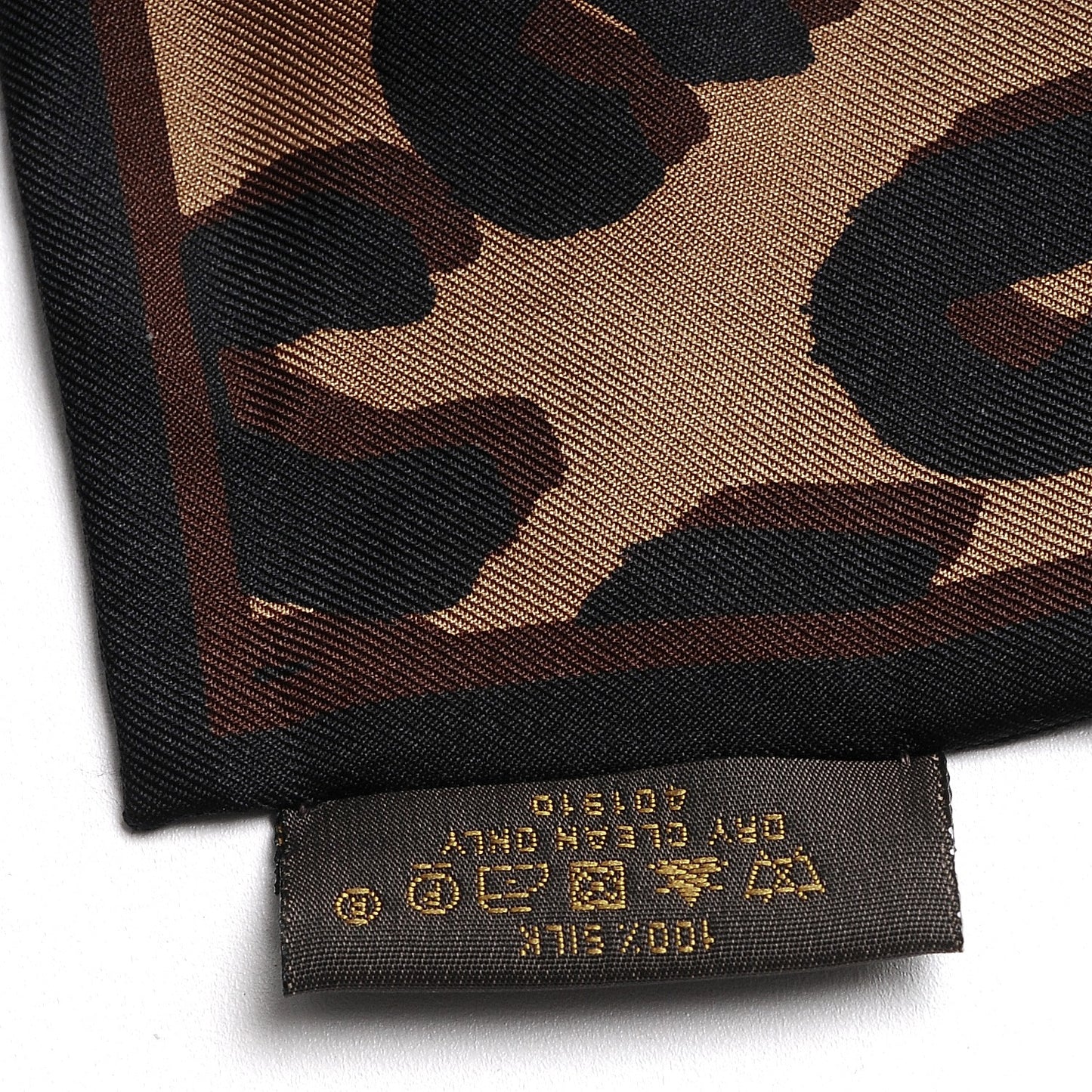 Silk Leopard Bandeau Scarf Marron