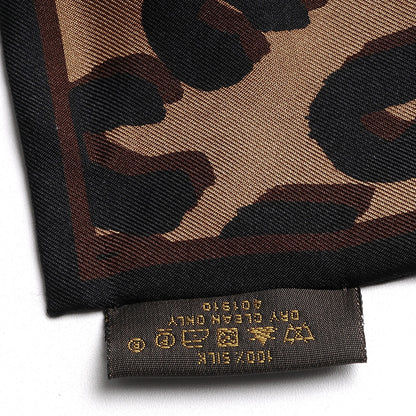 Louis Vuitton Silk Leopard Bandeau Scarf Marron 5 of 5
