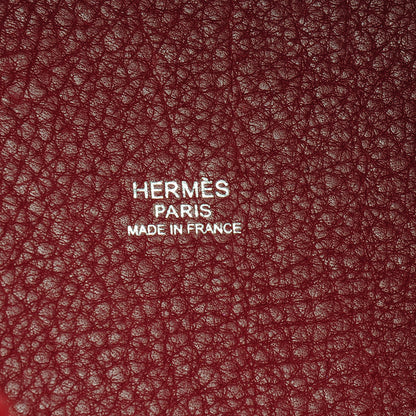 Hermes Taurillon Clemence Picotin MM Rouge Garance 6 of 7