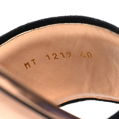 Christian Dior Canvas Lurex Embroidered Dway Flat Slide Sandals 40 Black Gold 7 of 10