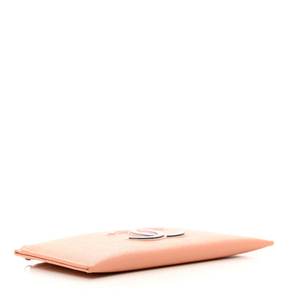 Chanel Caviar CC Zip Pouch Light Pink Black 3 of 8