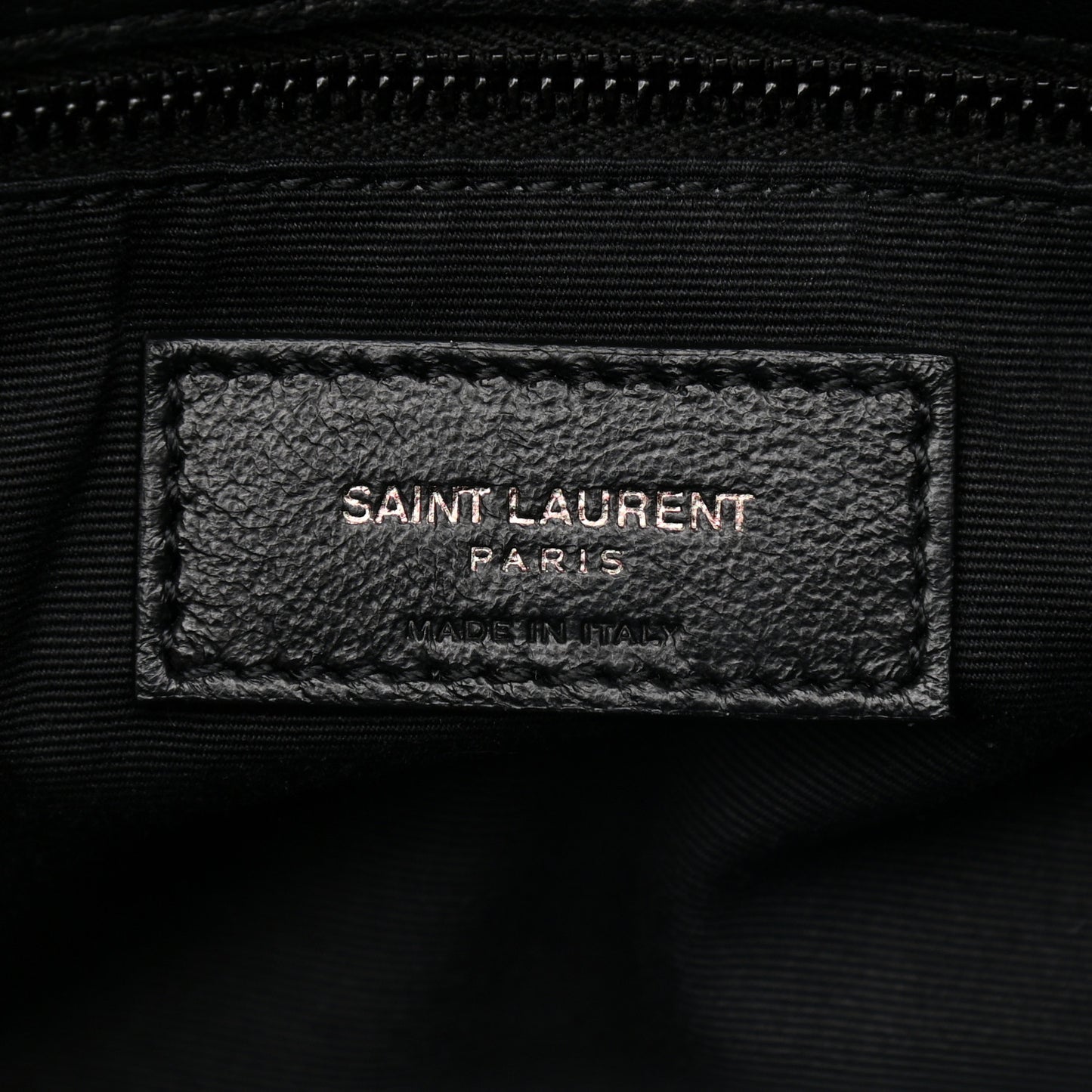 Lambskin Quilted Medium Loulou Puffer Monogram Chain Satchel Black
