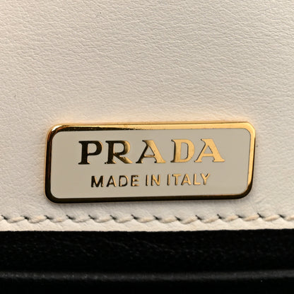 Prada City Calf Saffiano Cahier Bag Talco Black 6 of 13