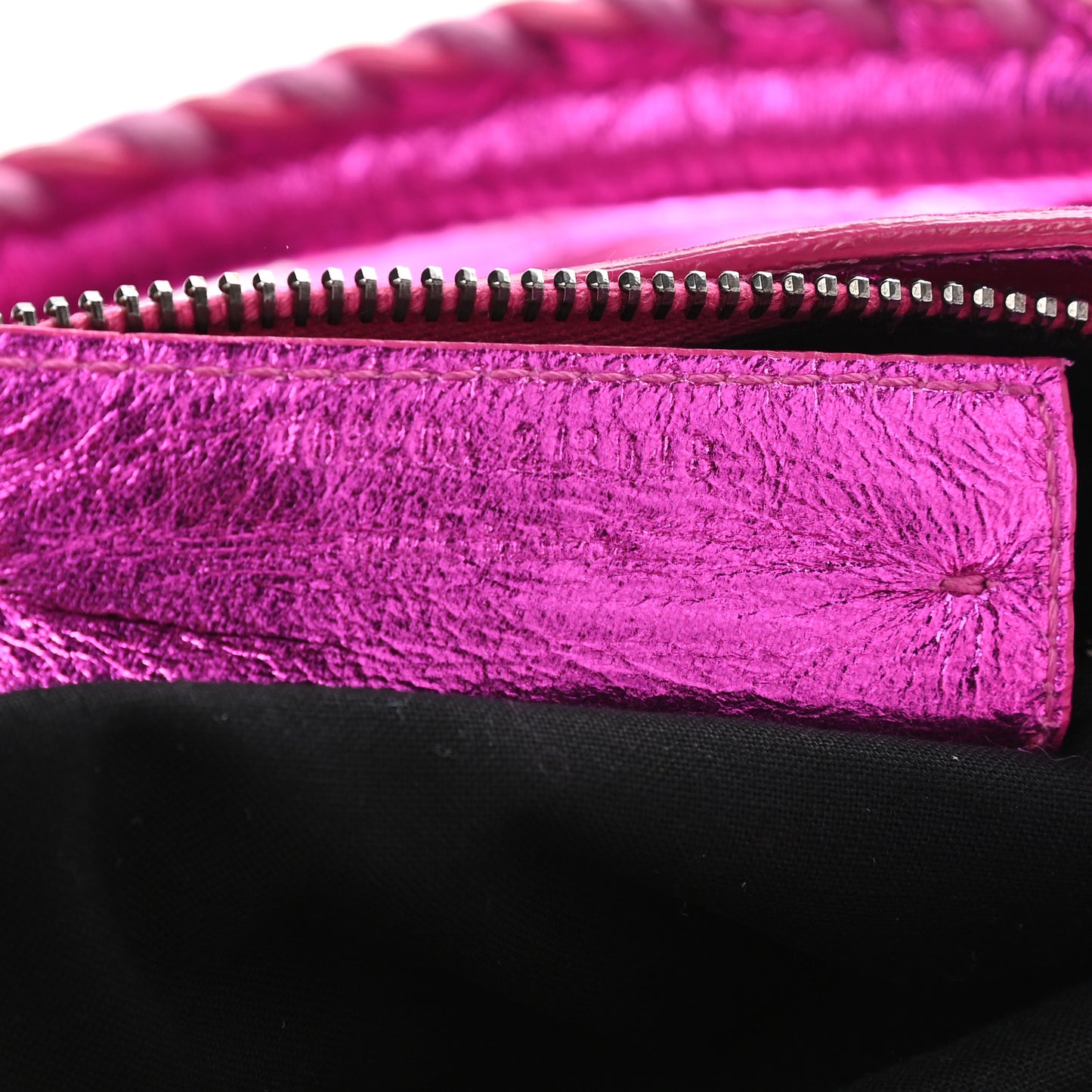 Metallic Chevre Classic Hardware First Magenta