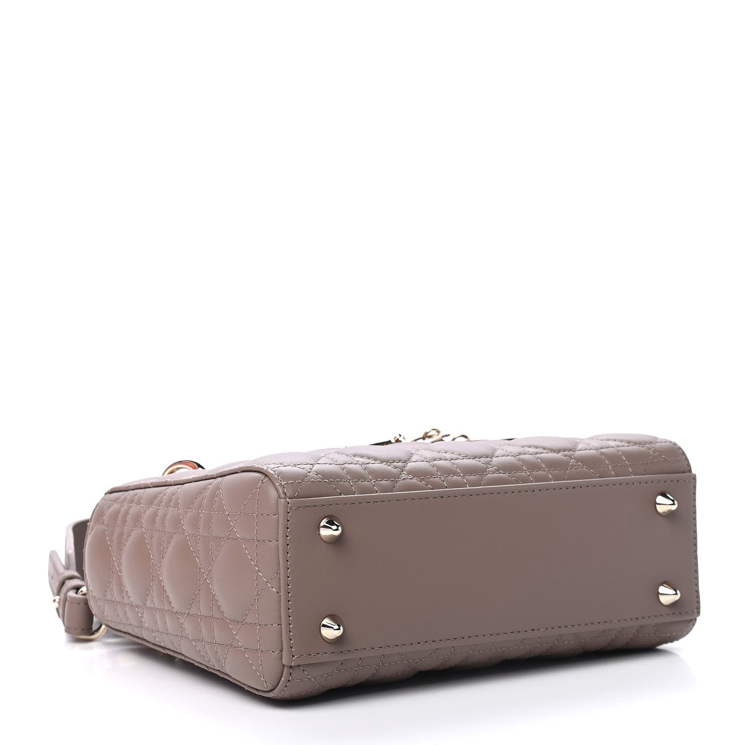 Christian Dior Lambskin Cannage Small My ABCDior Lady Dior Taupe 4 of 9