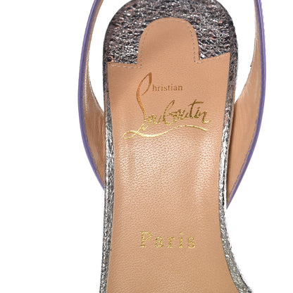 Christian Louboutin Patent Rete Glitter Discoport 120 Sandals 37 Opal 7 of 10