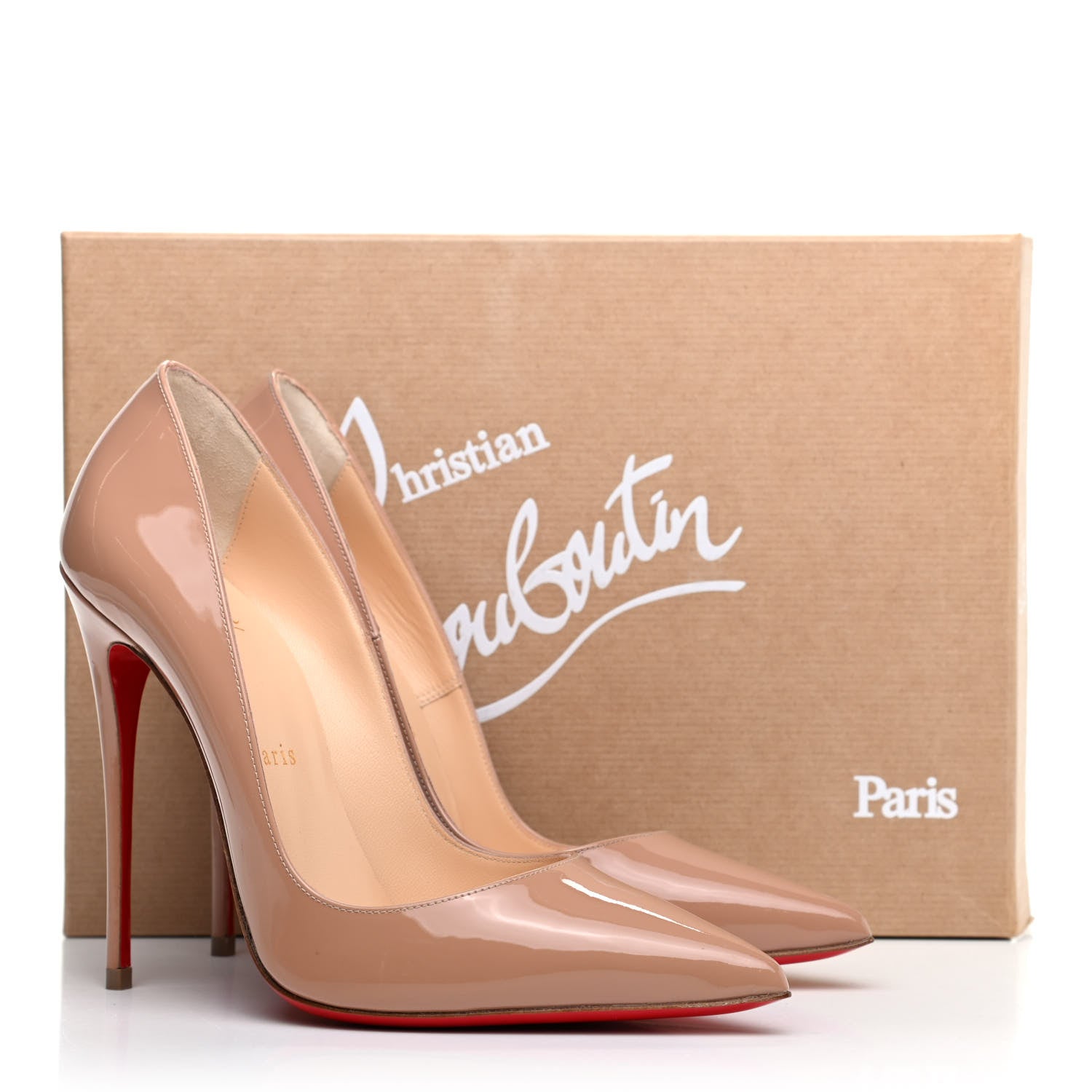 Christian Louboutin Patent So Kate 120 Pumps 37.5 Nude 8 of 8