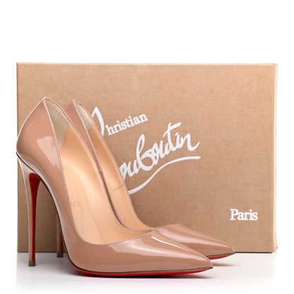 Christian Louboutin Patent So Kate 120 Pumps 37.5 Nude 8 of 8