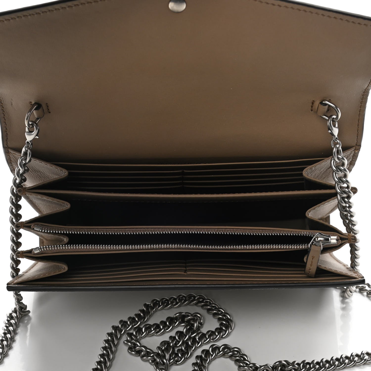 Gucci GG Supreme Monogram Mini Dionysus Chain Wallet Beige Taupe 5 of 10