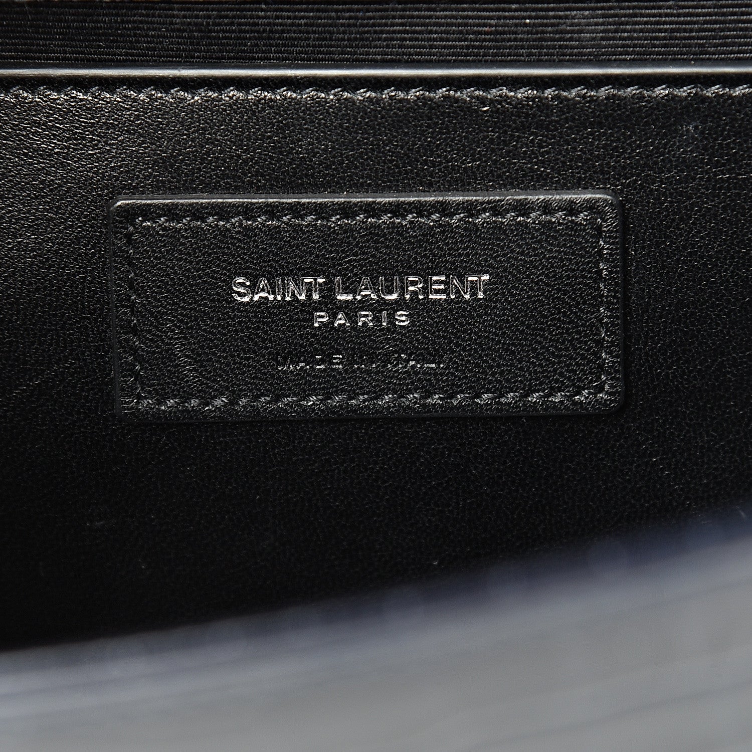 Saint Laurent Calfskin Crocodile Embossed Medium Classic Monogram Kate Tassel Satchel Blue Sapphire 5 of 10