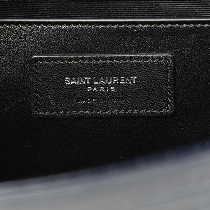 Saint Laurent Calfskin Crocodile Embossed Medium Classic Monogram Kate Tassel Satchel Blue Sapphire 5 of 10