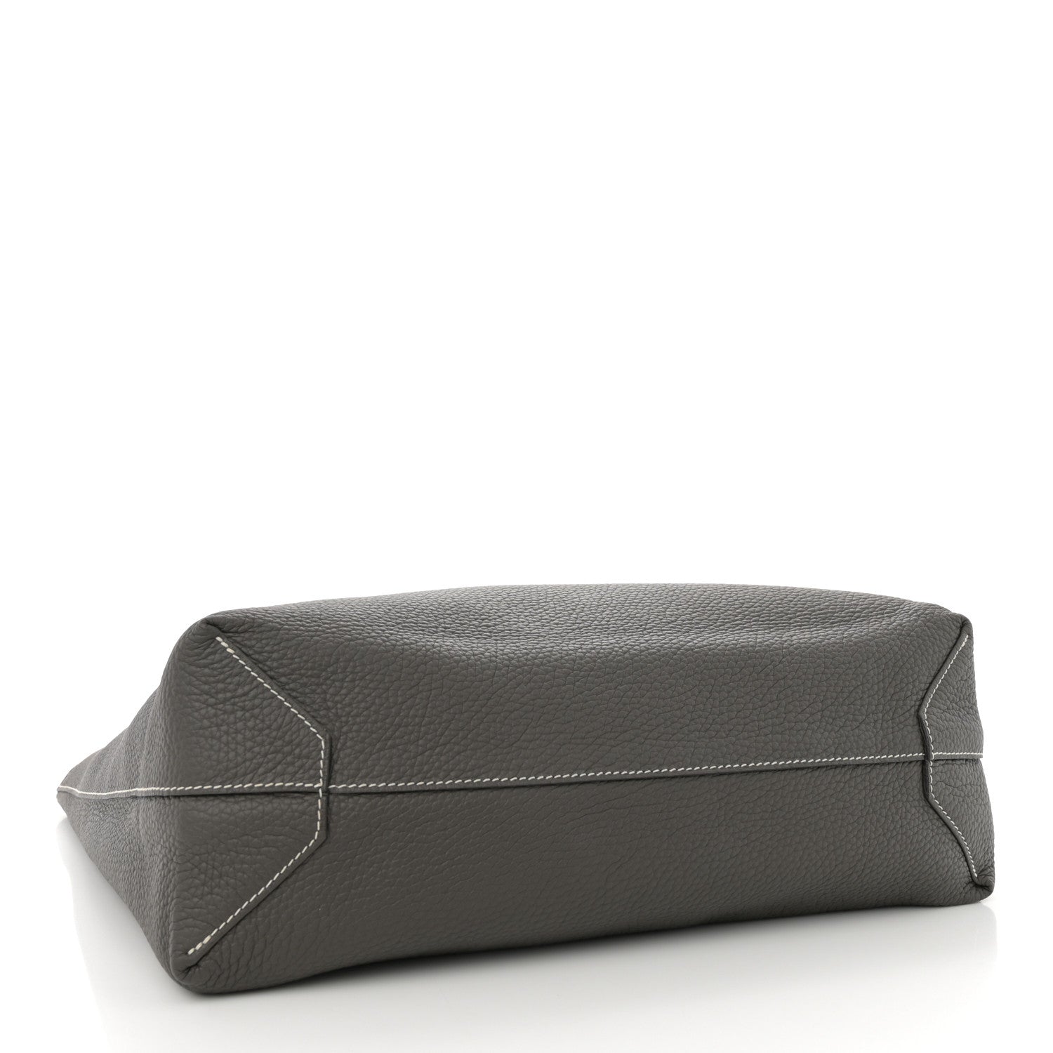 Hermes Taurillon Clemence Double Sens 36 Reversible Tote Etain Bleu Electrique 7 of 16
