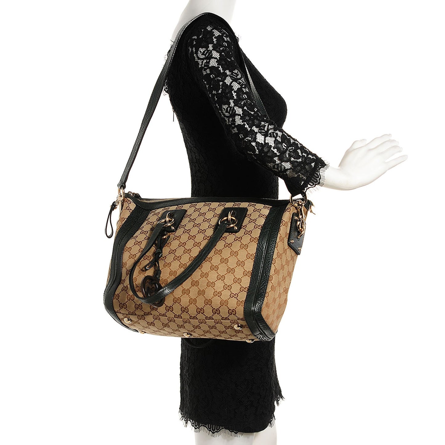 Monogram Medium Charm Top Handle Bag Green