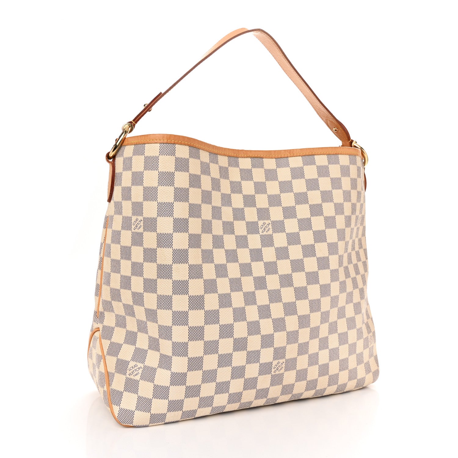 Louis Vuitton Damier Azur Delightful MM Rose Ballerine 3 of 10