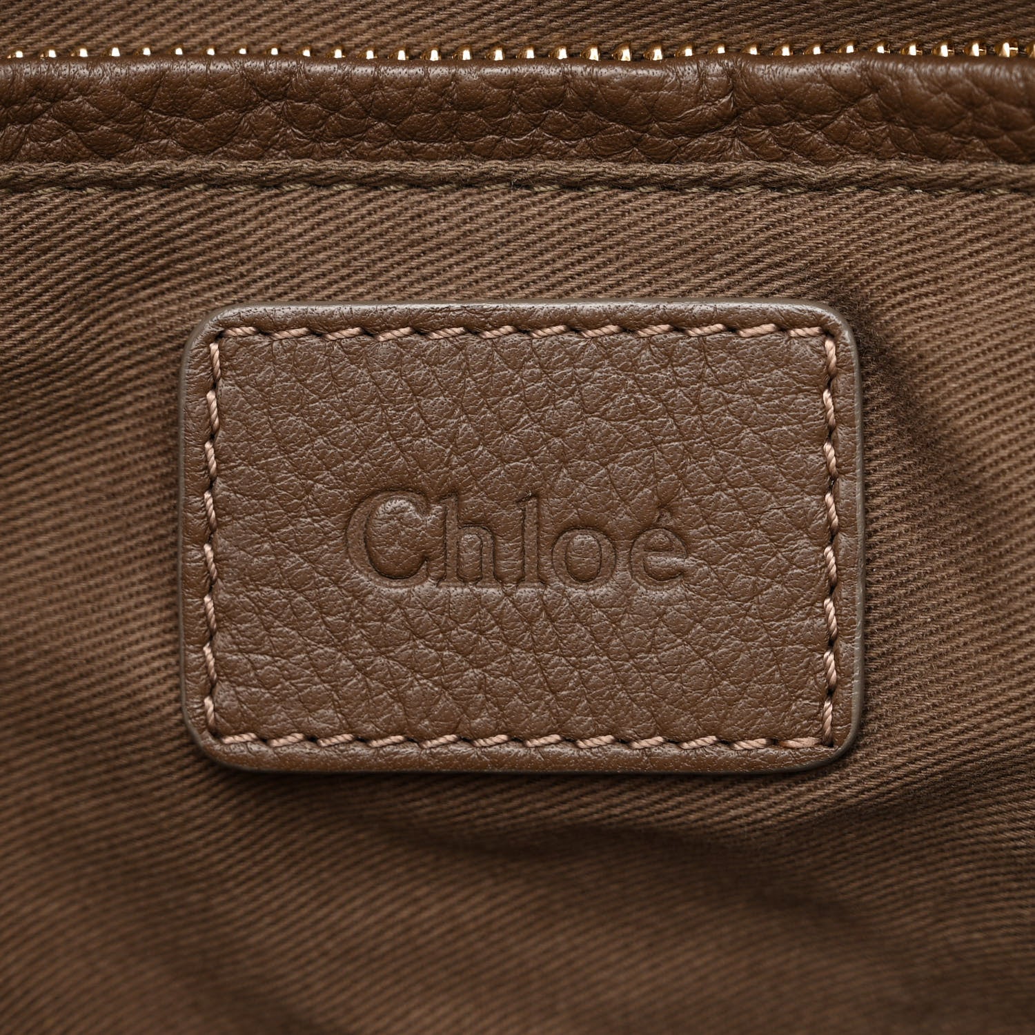 Chloe Calfskin Medium Marcie Satchel Brown Seed 6 of 10