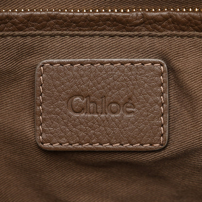 Chloe Calfskin Medium Marcie Satchel Brown Seed 6 of 10