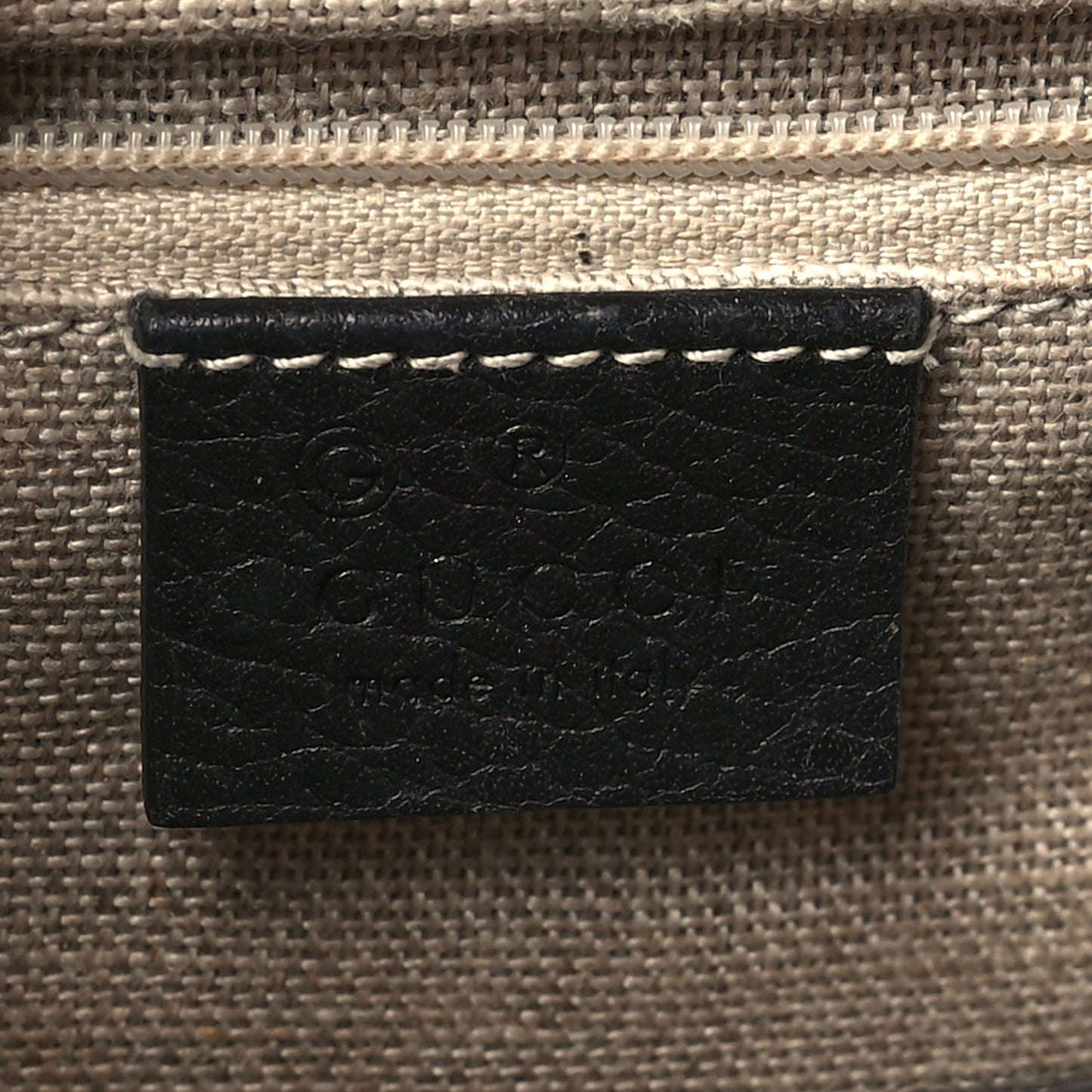 Dollar Calfskin Interlocking G Shoulder Bag Black