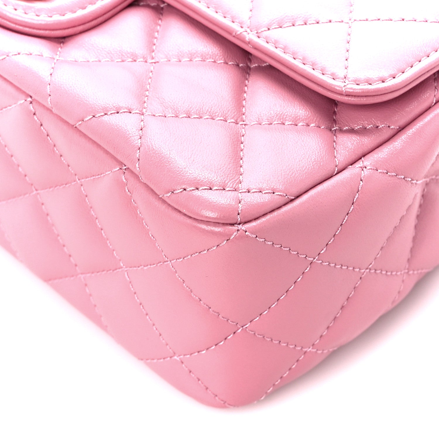 Chanel Lambskin Quilted Mini Strass On Top Flap Pink 11 of 11