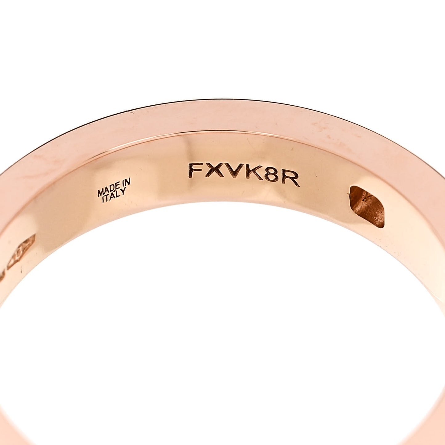 18K Rose Gold Diamond B.Zero1 Essential Band Ring 55 7.25