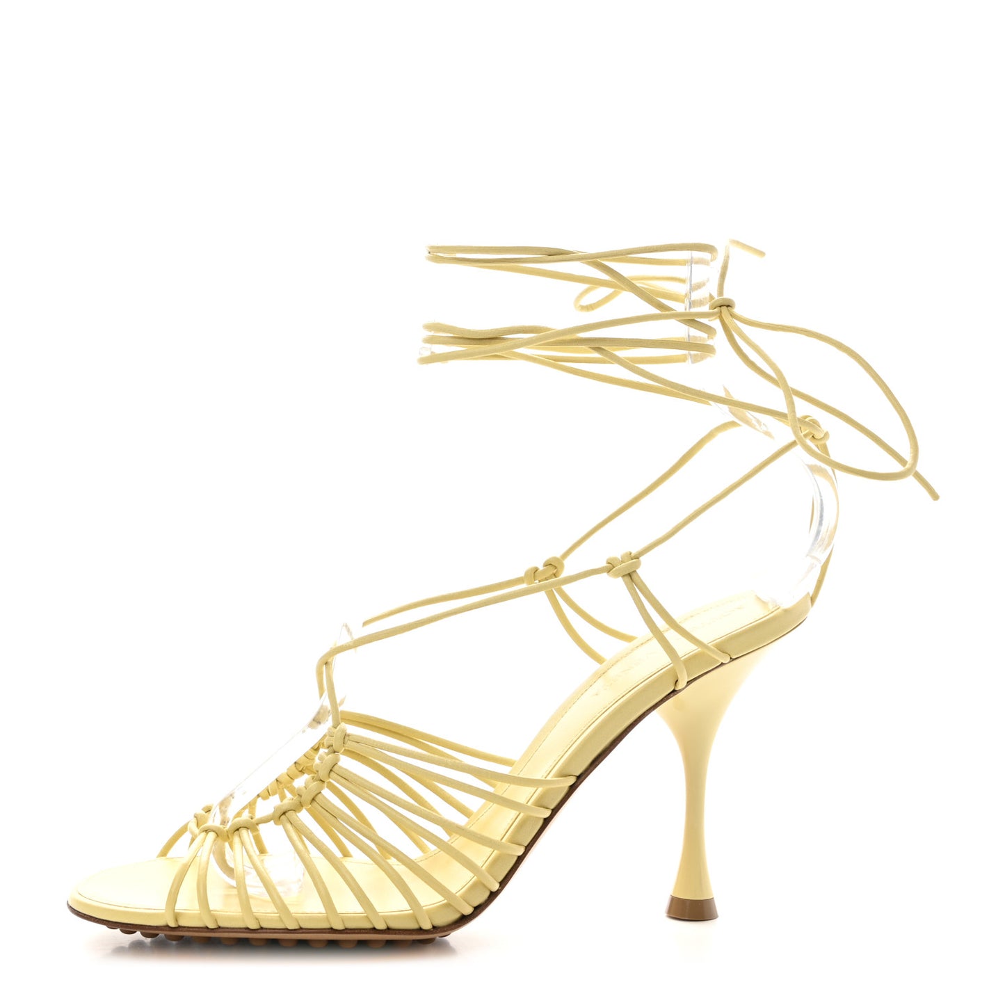 Nappa Dot Ankle Tie Sandals 38 Moon Beam