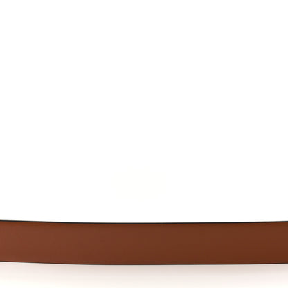 Valentino Garavani Glossy Calfskin VLogo Reversible 30mm Belt 95 38 Saddle Brown Black 6 of 7