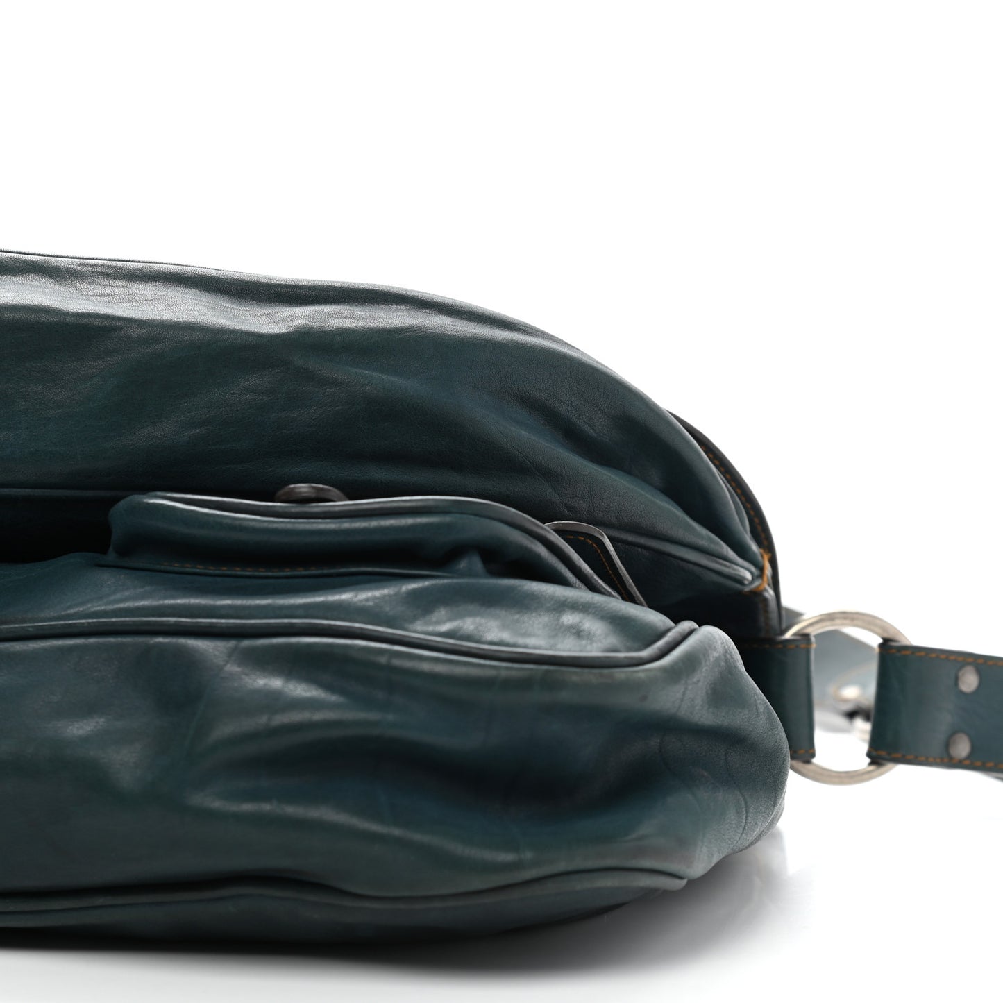 Calfskin Medium Gaucho Double Saddle Bag Dark Blue