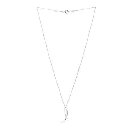Tiffany Sterling Silver Elsa Peretti Letter L Pendant Necklace 3 of 4