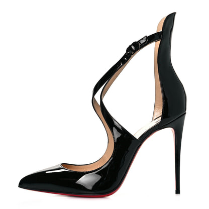 Christian Louboutin Patent Marlenarock 100 Pumps 38.5 Black 1 of 8